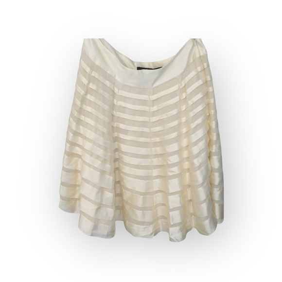 Carmen Marc Valvo Collection ๐ฆน Tier Layers Silk A Line Ballgown Skirt ๐ฆน Ivory - Picture 5 of 14